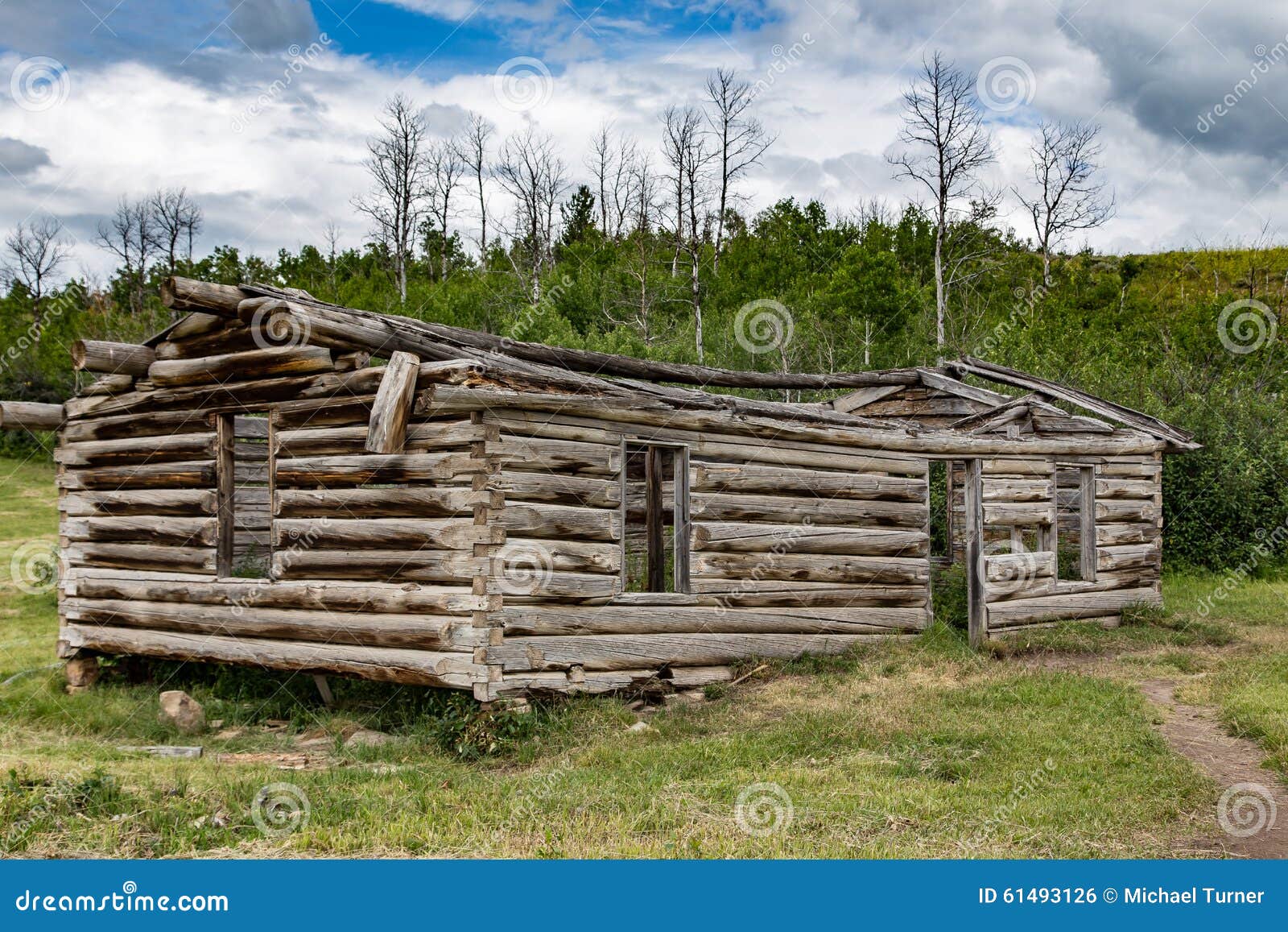 Old Cabin in Wyoming stock photo. Image of mountain, outdoors - 61493126