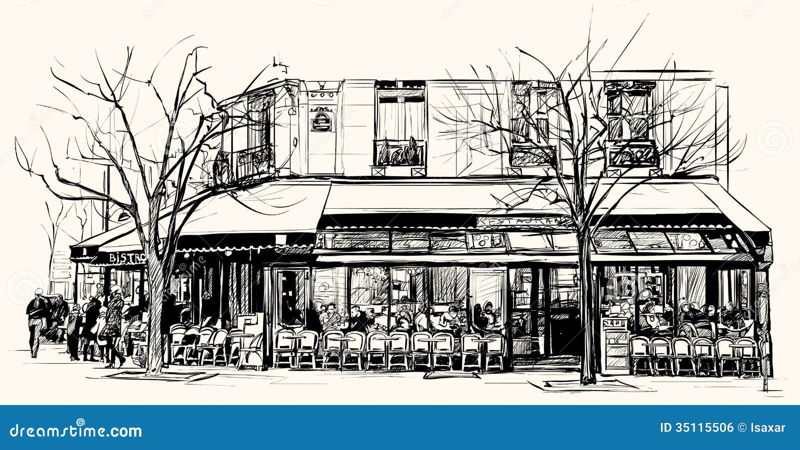Old Cafe In Paris Royalty Free Stock Image - Image: 35115506