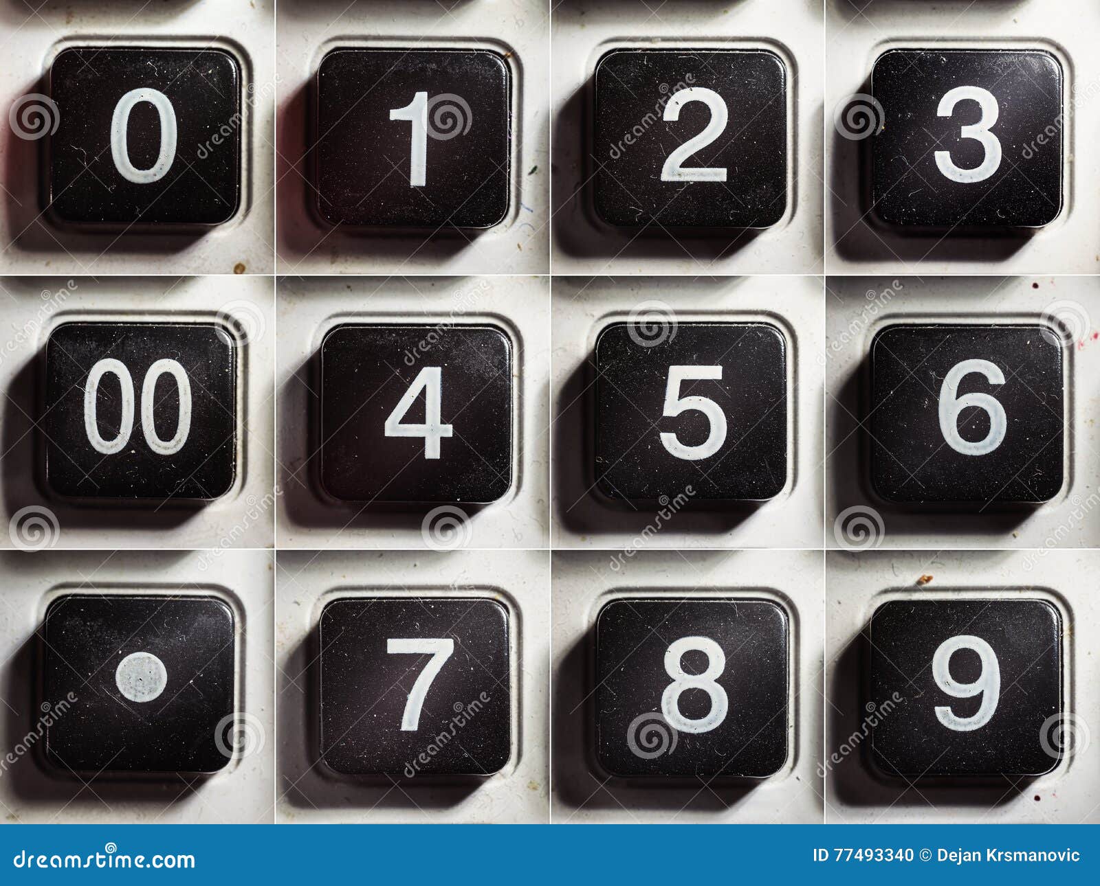 Old Calculator Buttons with Numbers Stock Photo Image of mathematical