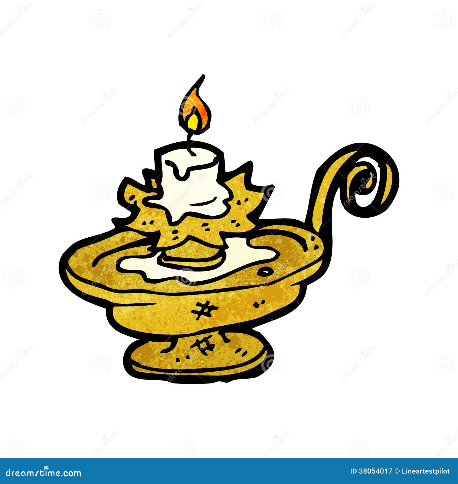 Old candle holder cartoon stock vector. Illustration of antique 38054017