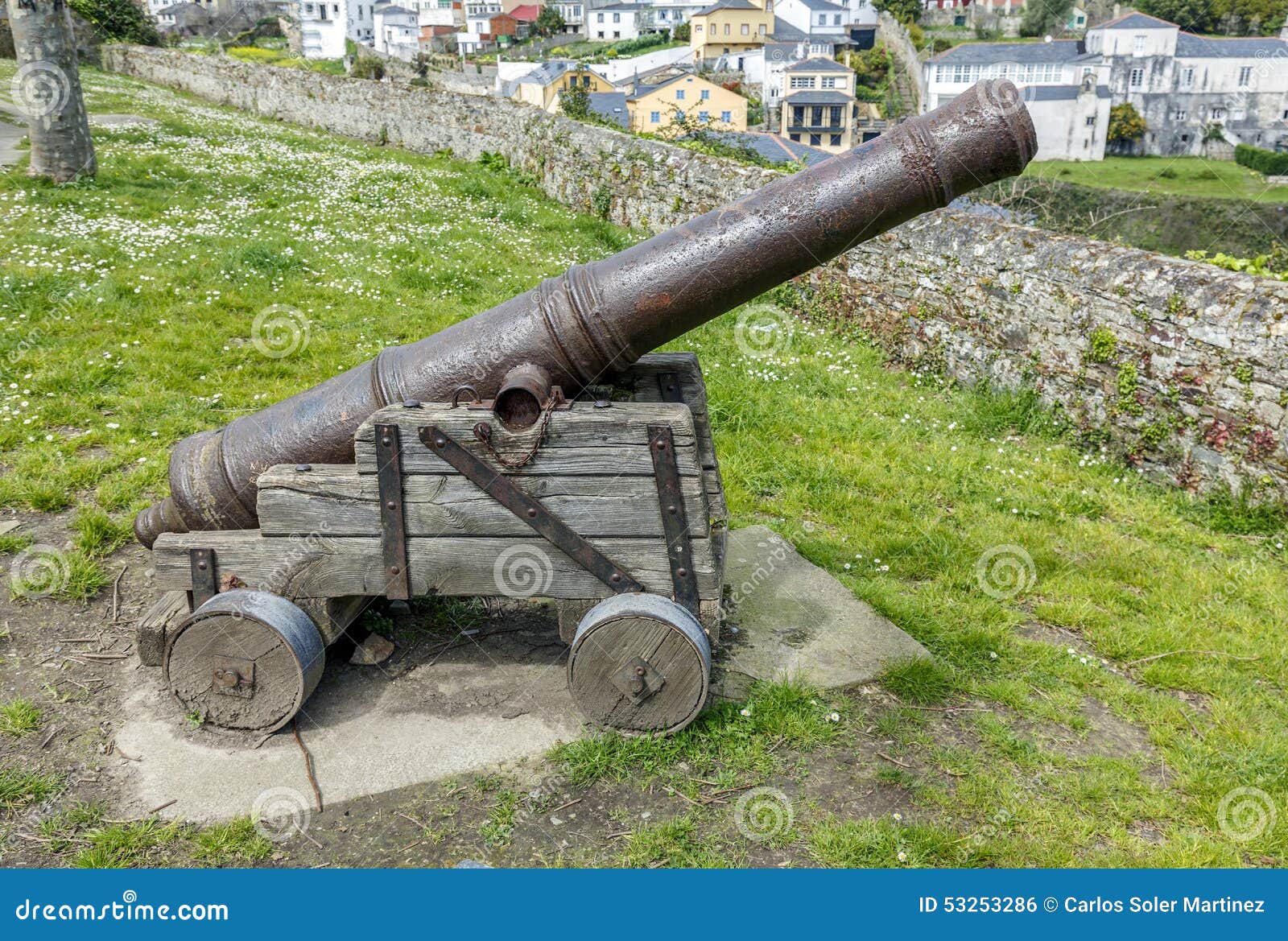 old cannon defense ribadeo in lugo, spain