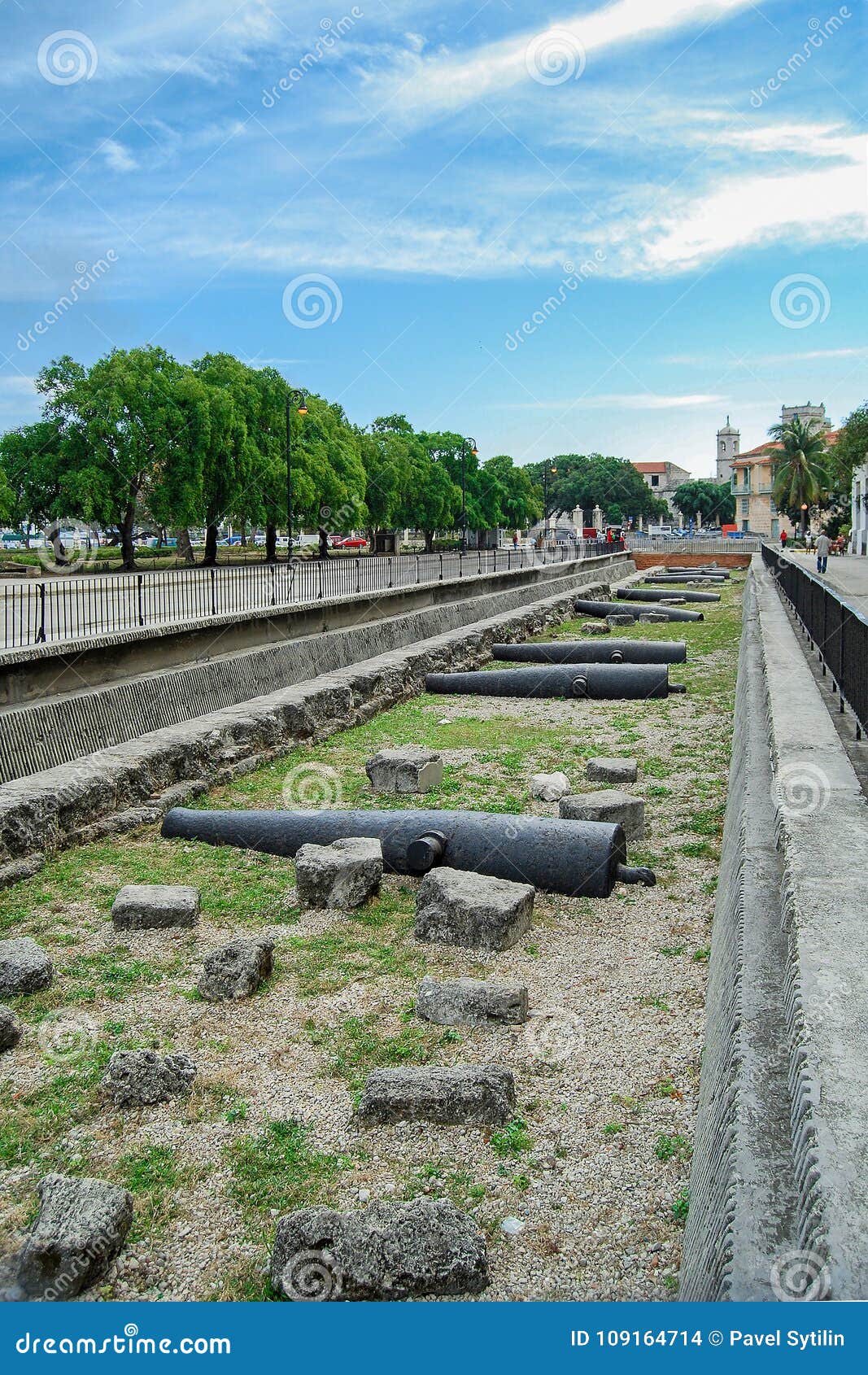 old cannon at the seminario de san carlos.