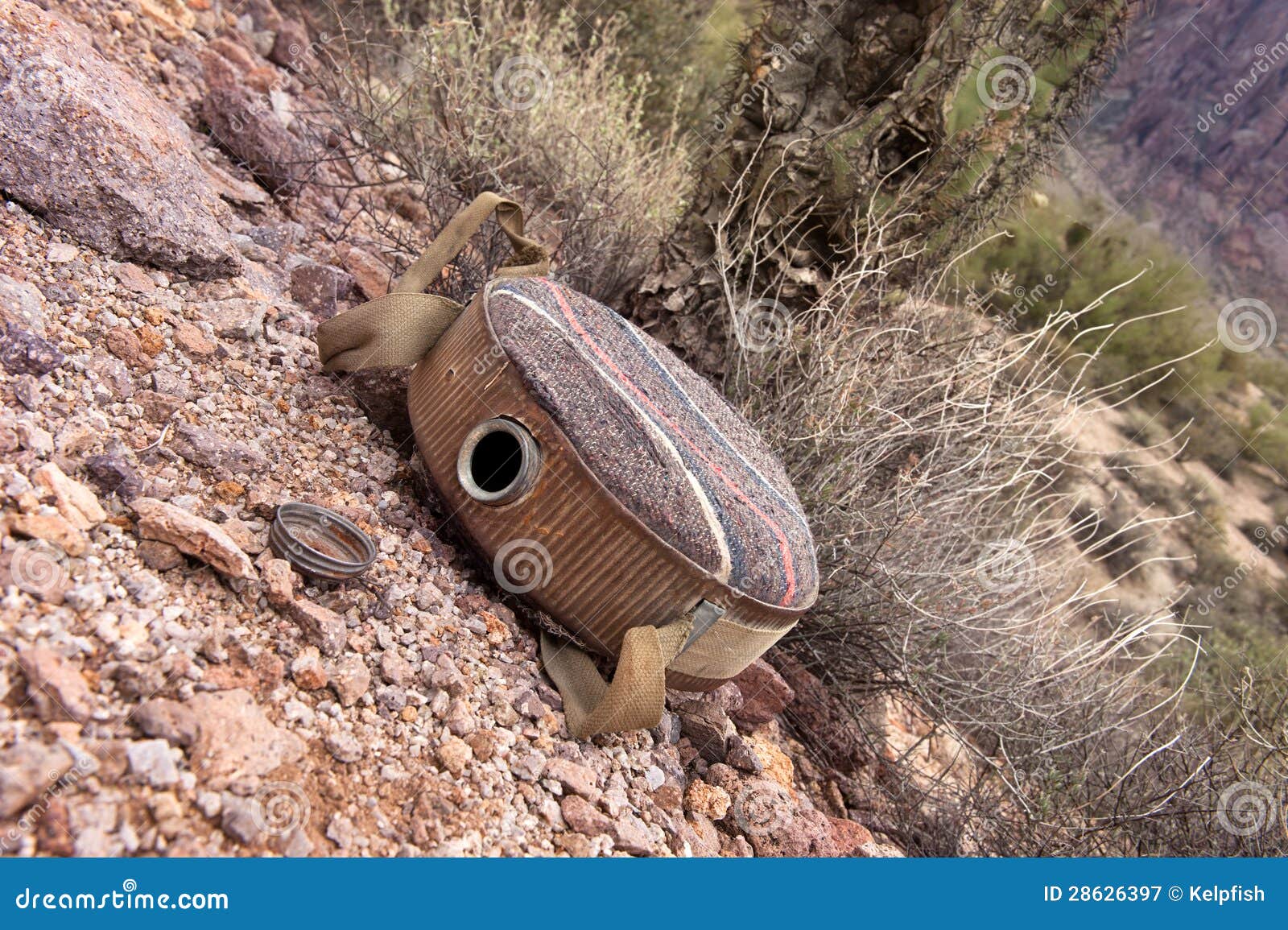 Old Canteen In Desert Royalty Free Stock Photography Image 28626397
