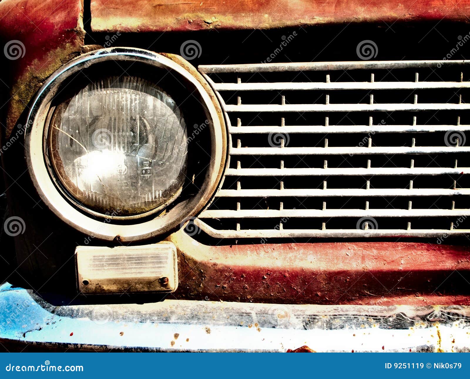 Old car bumper stock image. Image of automobile, background 9251119