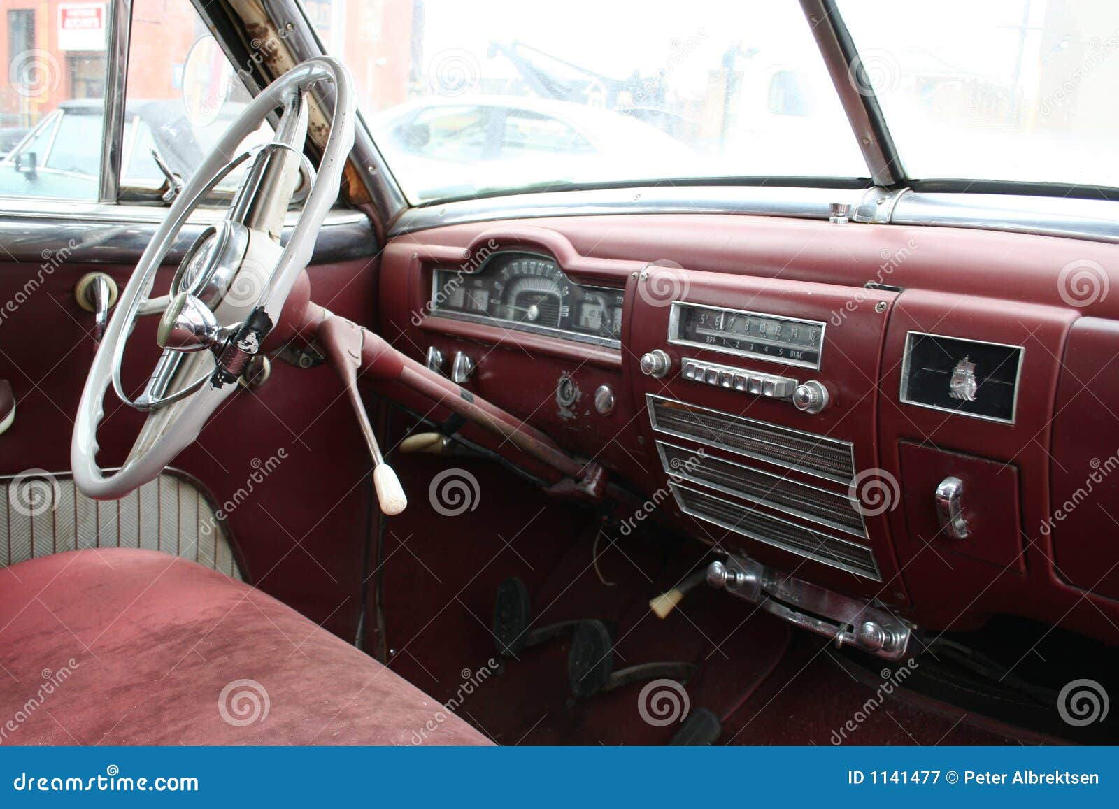 Old Car interior stock image. Image of abandoned, vintage 1141477