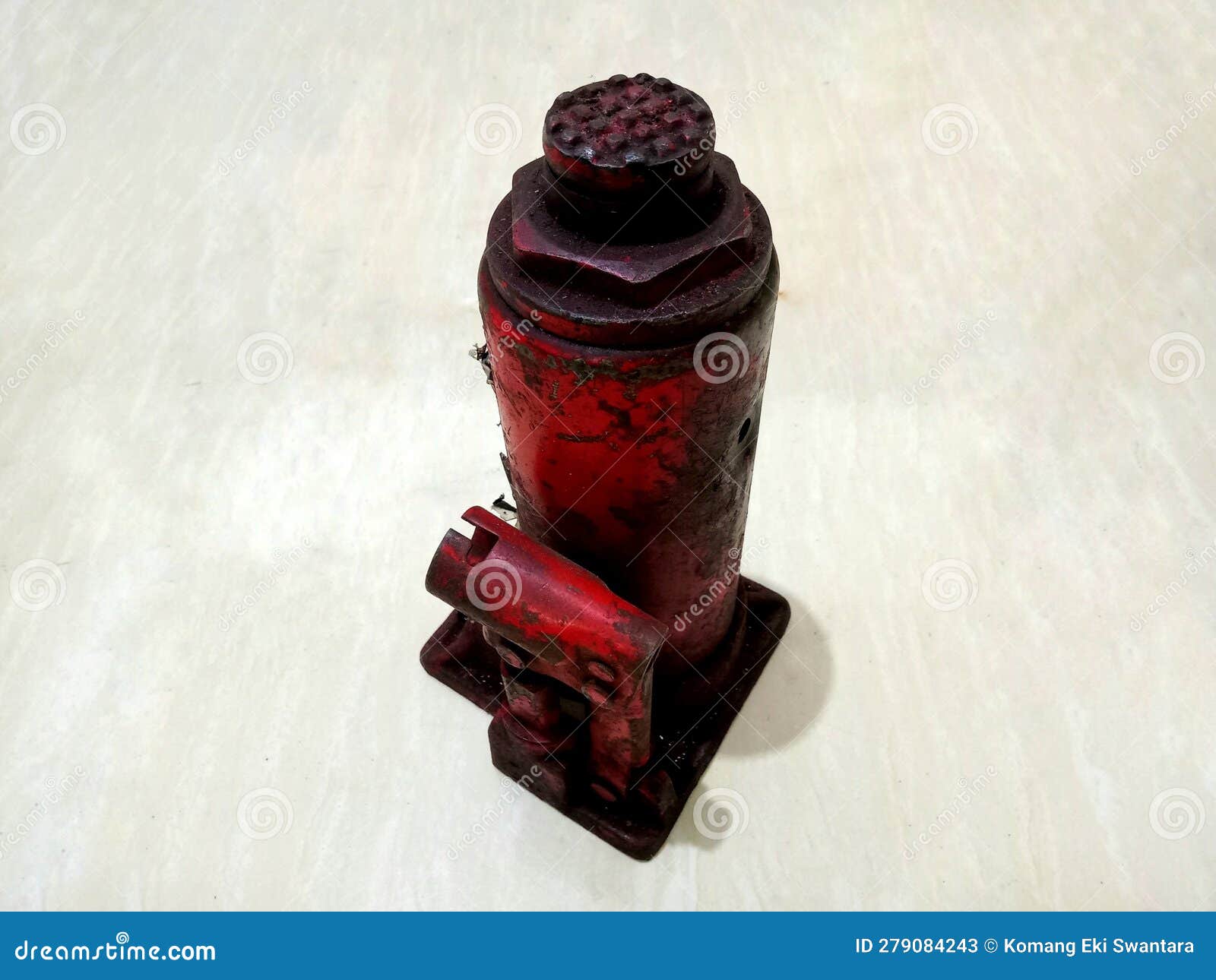 The old car jack is red stock image. Image of steel - 279084243