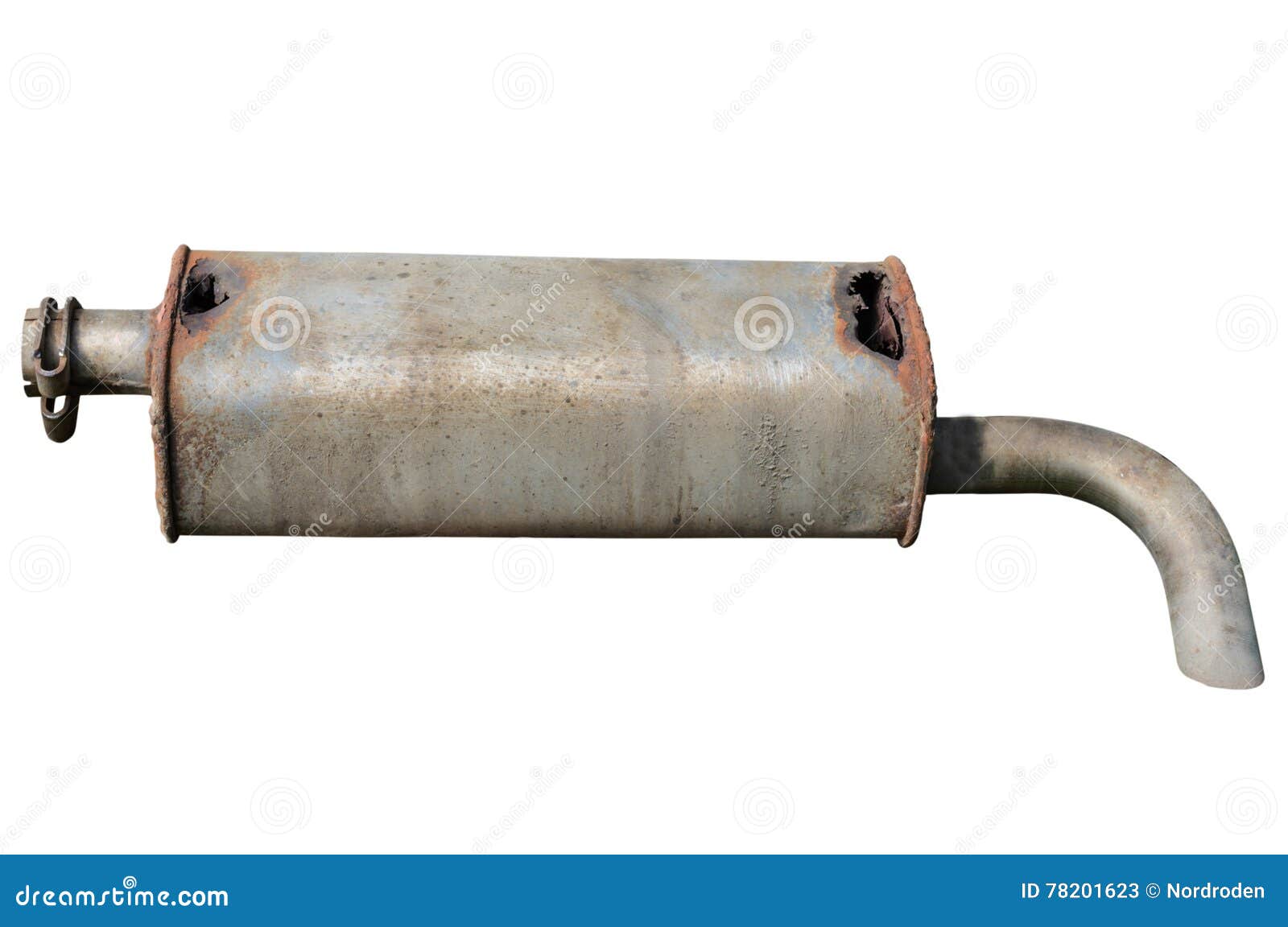 Old Car Muffler. Front and Corrosion Damage Stock Image Image of pipe