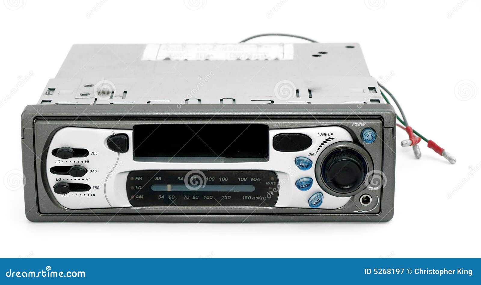 Old Car Stereo With Bare Wires Stock Image Image of radio, removed 5268197