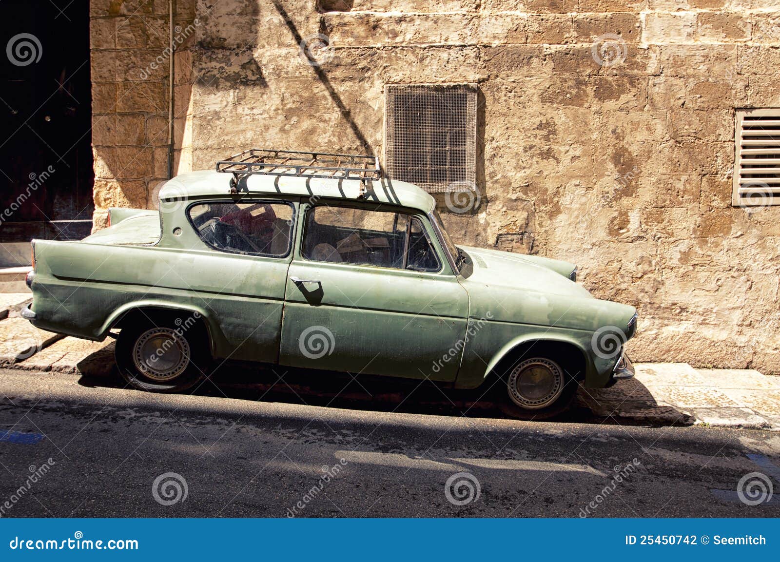 Old Car in a Street of Valletta, Malta Stock Photo Image of antique