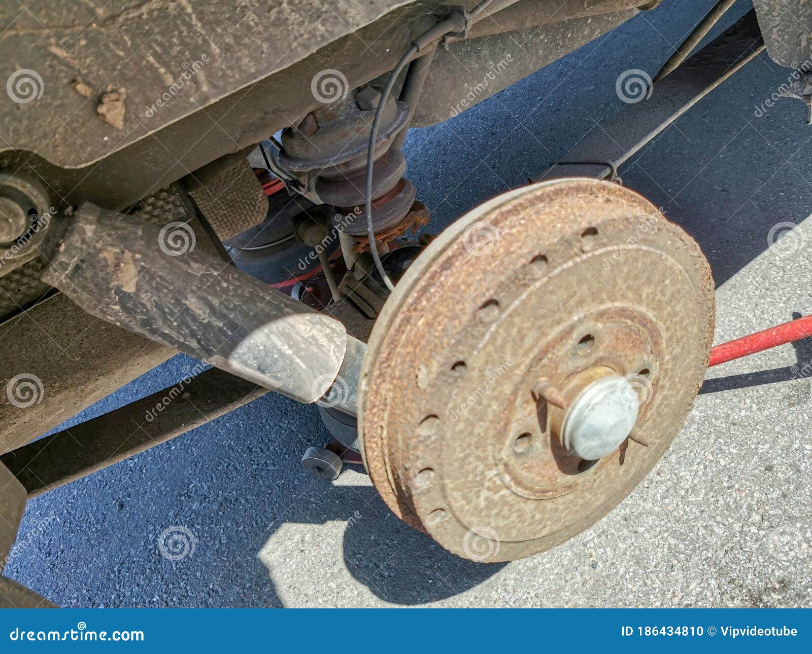 Old Car Suspension Parts in Sunny Day Stock Photo - Image of auto