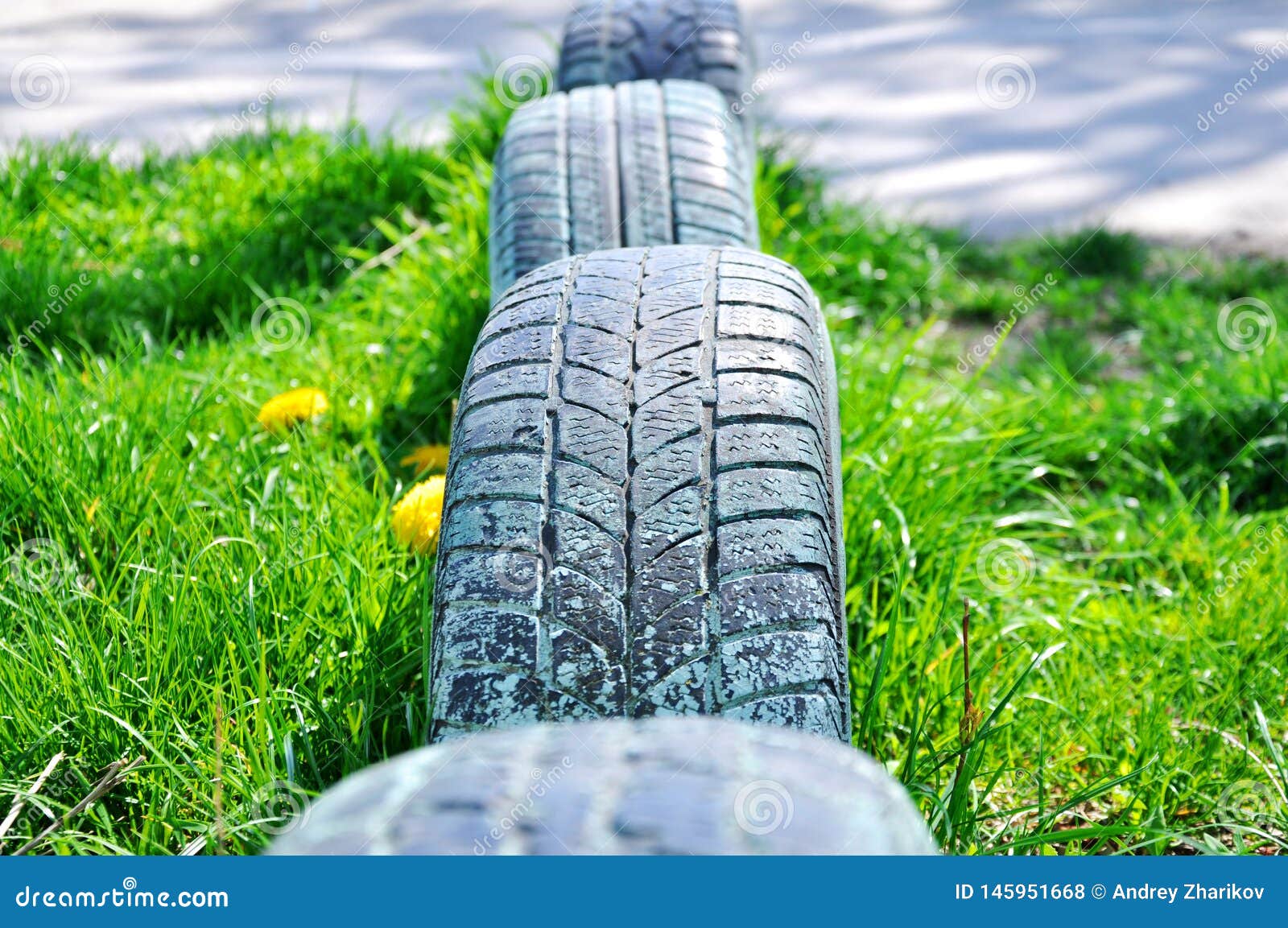 Car tires in the ground editorial stock photo. Image of automobile