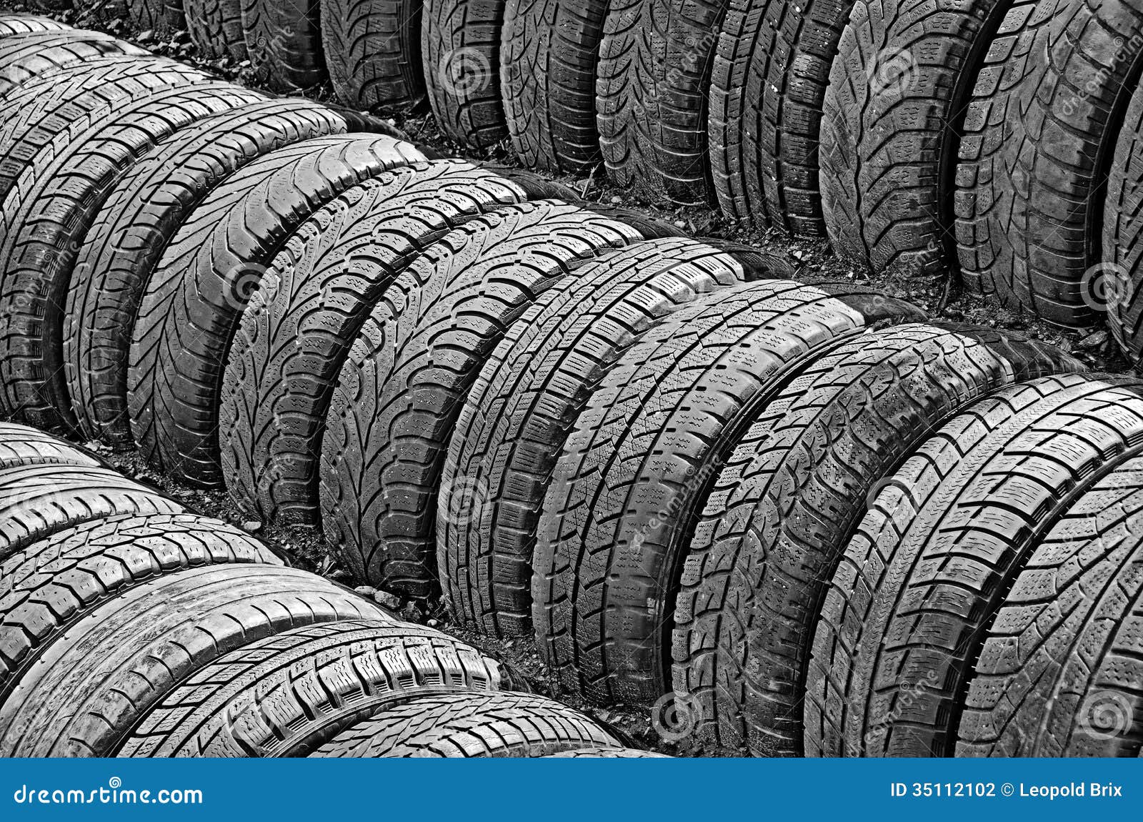 Old car tires stock photo. Image of enforcement, tread 35112102