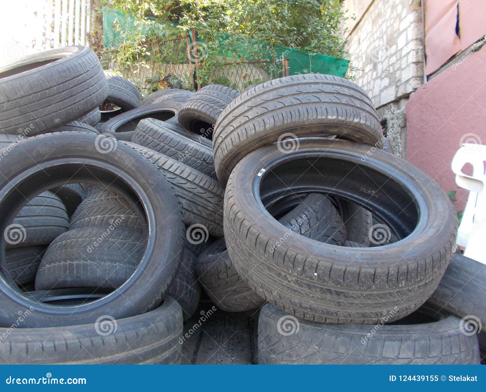 Old car tires stock image. Image of tires, used, dirty 124439155