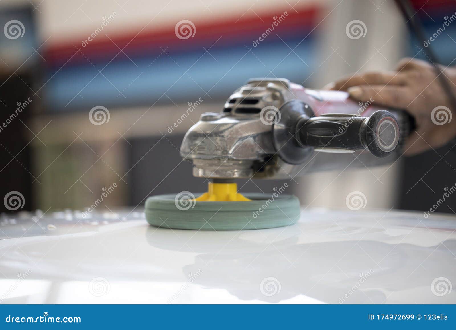 Old Car Wax Machine stock image. Image of worker, extreme 174972699