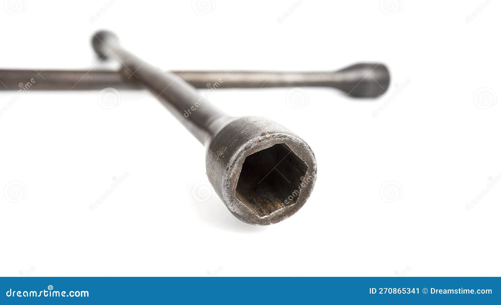 Old Car Wheel Screws Wrench Brace Spanner Stock Image Image of iron
