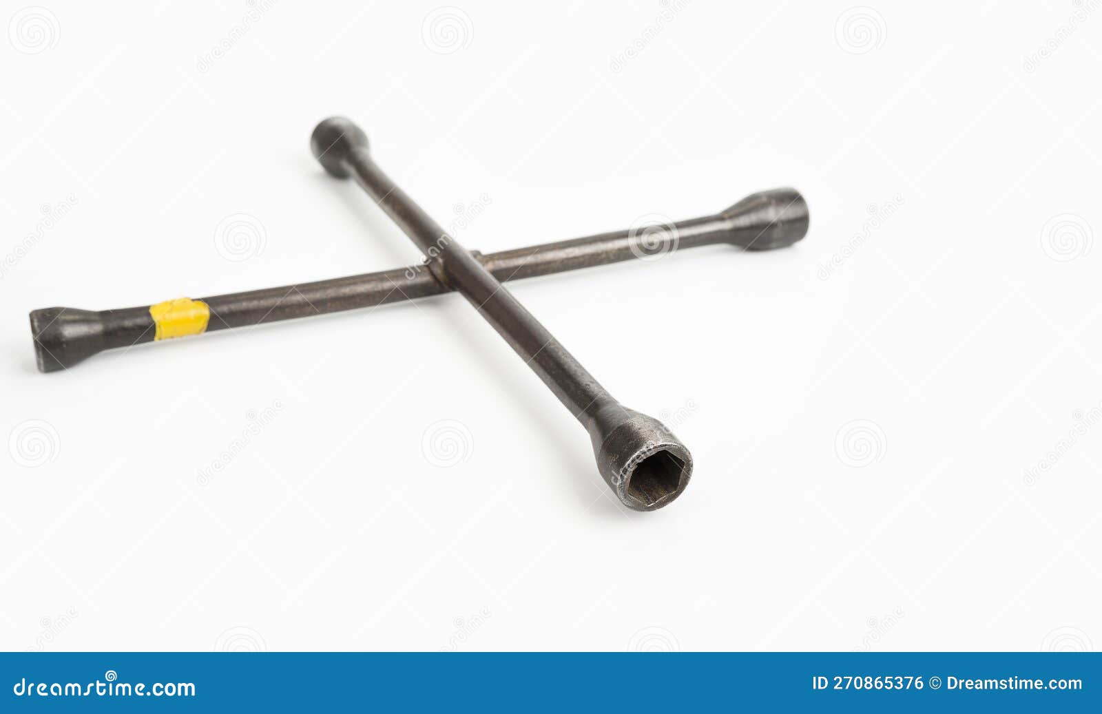 Old Car Wheel Screws Wrench Brace Spanner Stock Photo Image of wheel