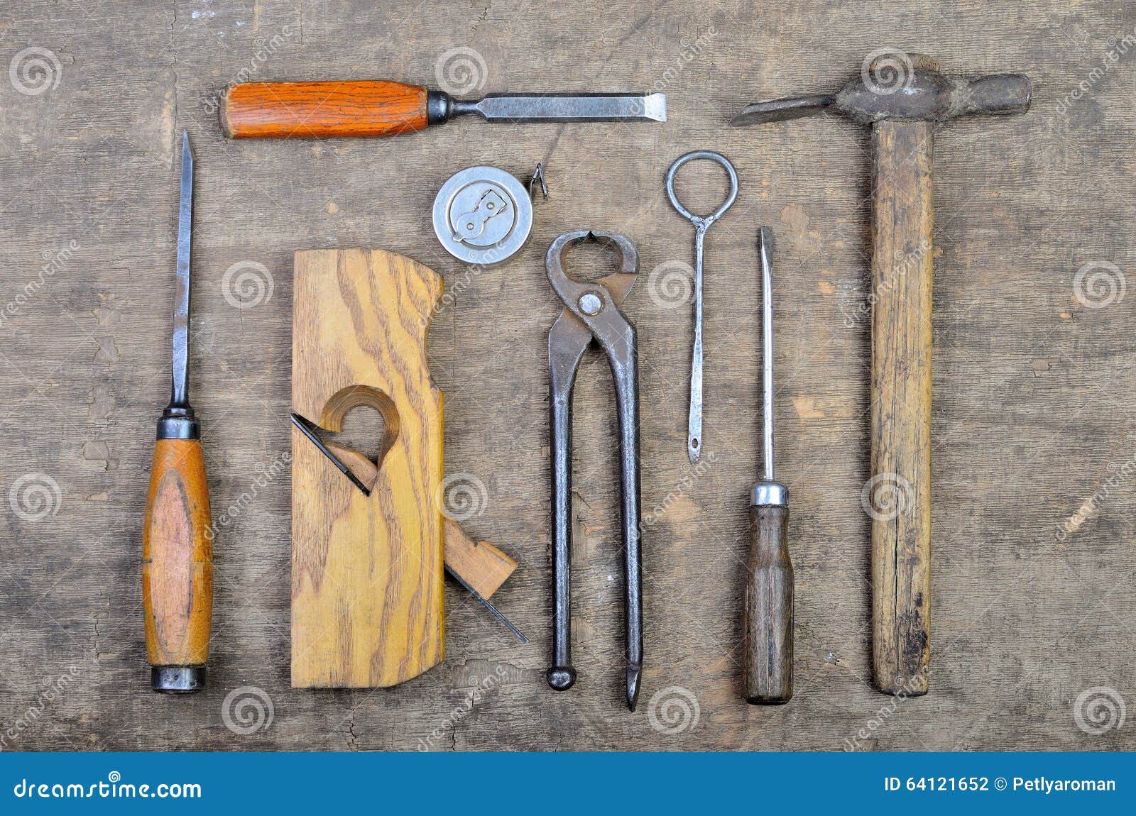 Old Carpenter S Tools for Working with Wood Stock Photo - Image of