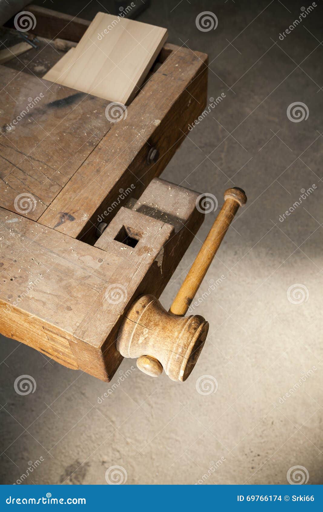 Old carpenter s wood clamp stock photo. Image of bench 69766174