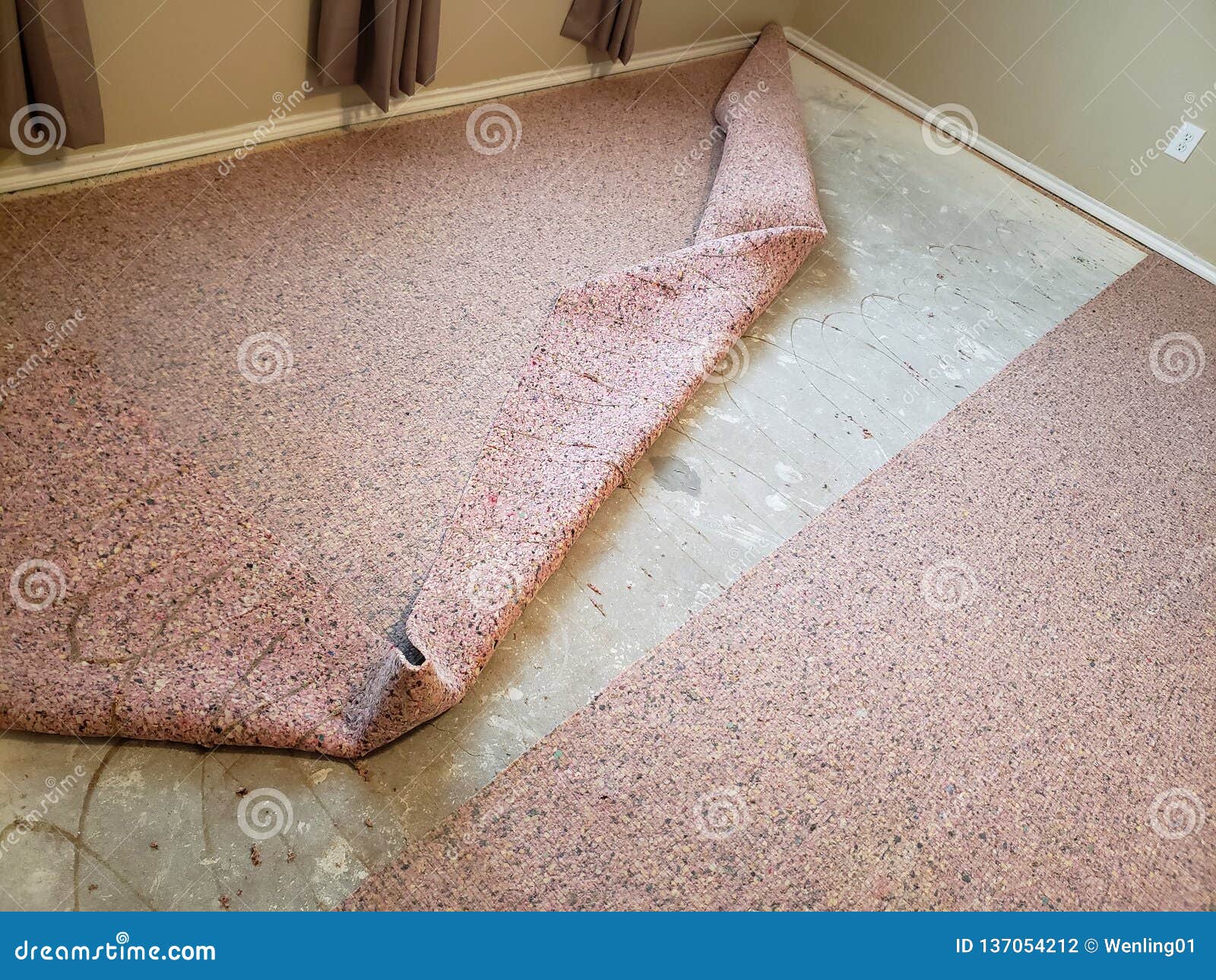 Old Carpet Replace in the House Stock Photo Image of construction