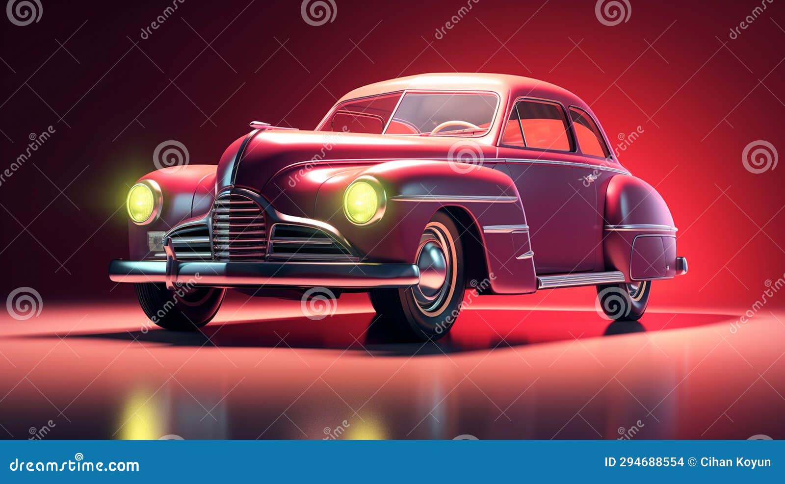 Old Cars Interior Like a Time Capsule Stock Illustration Illustration