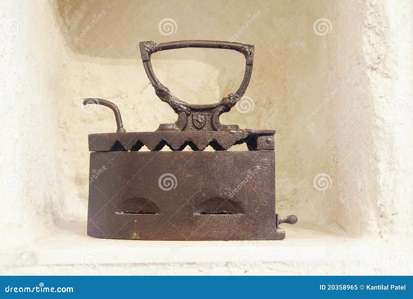 Old Cast Embers Charcoal Clothes Iron Stock Image Image of limestone