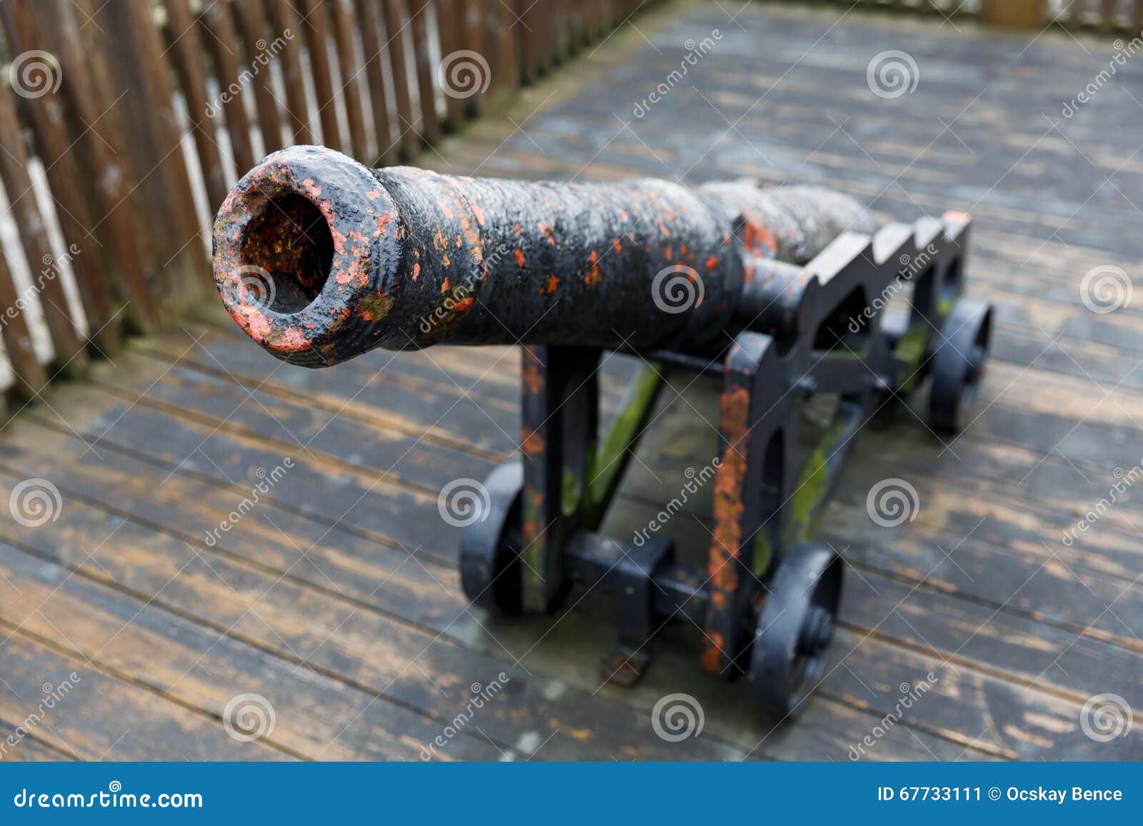 Old cast iron cannon stock image. Image of historical 67733111