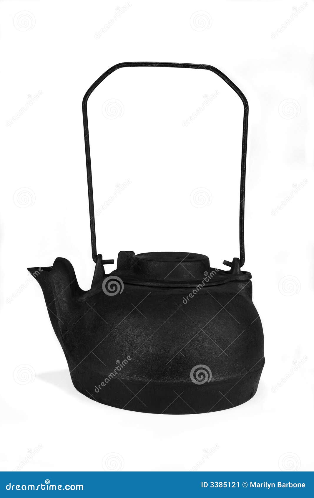 Old Cast Iron Kettle stock image. Image of metal, retro 3385121