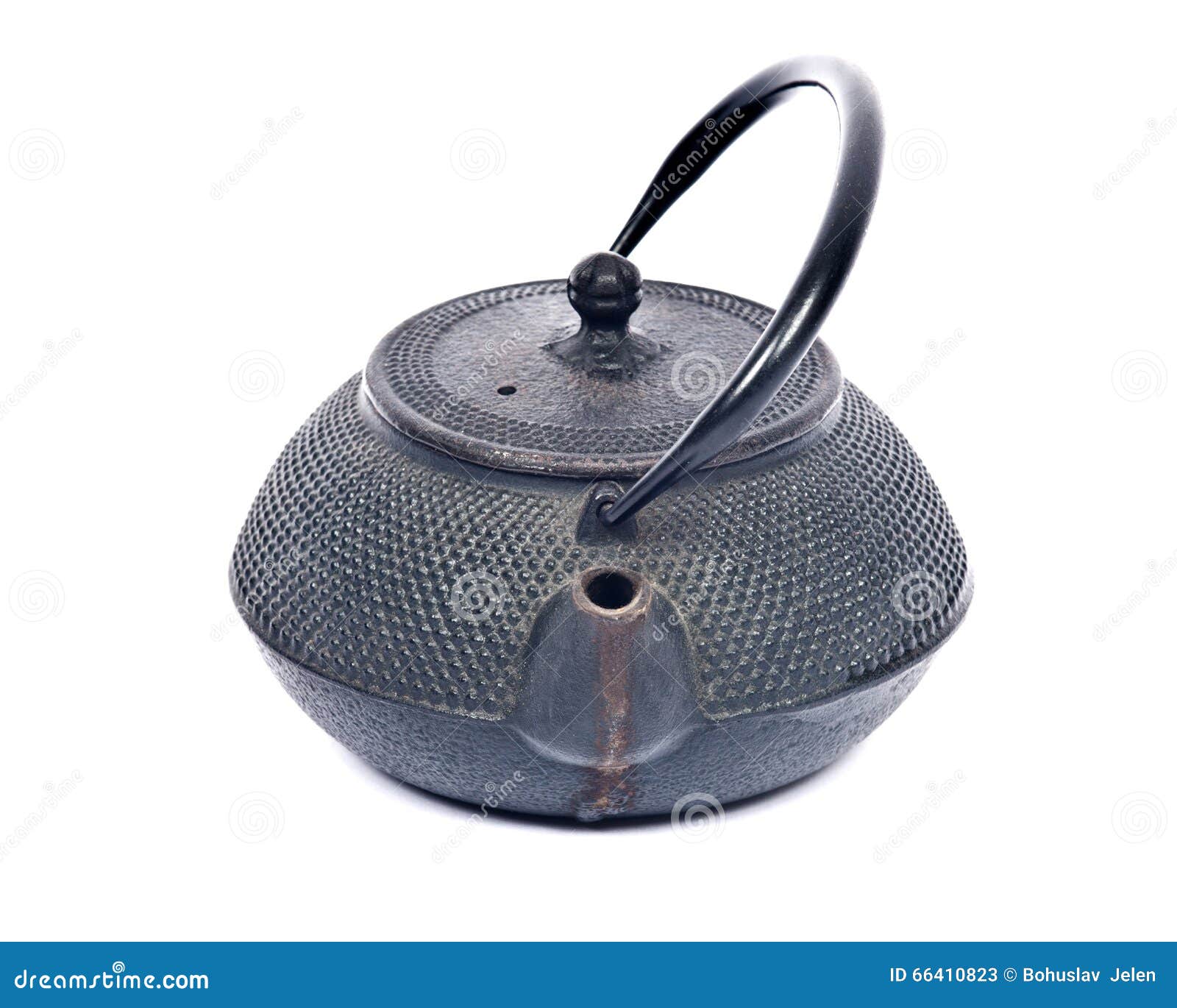 Old cast iron tea pot stock image. Image of modern, metal 66410823