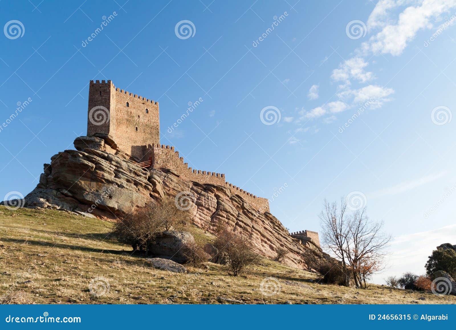old castle in molina de aragon, spain