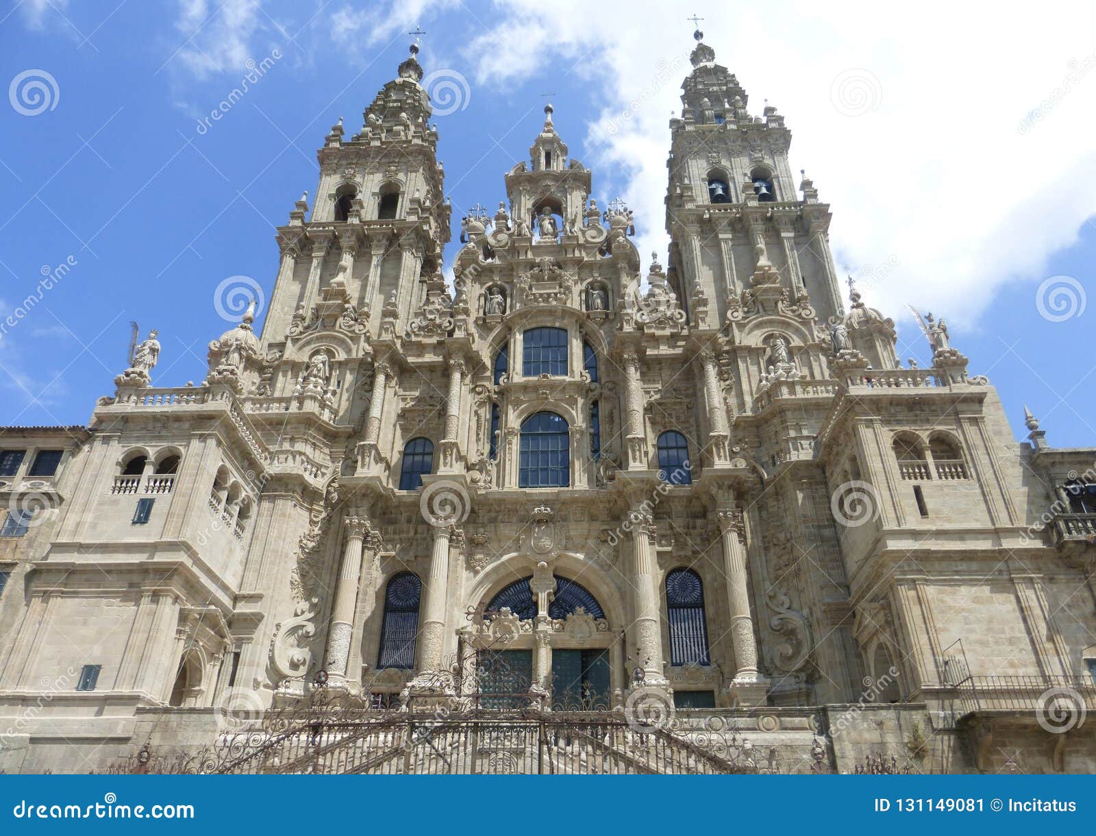 old cathedral in santiago de compostela,spain