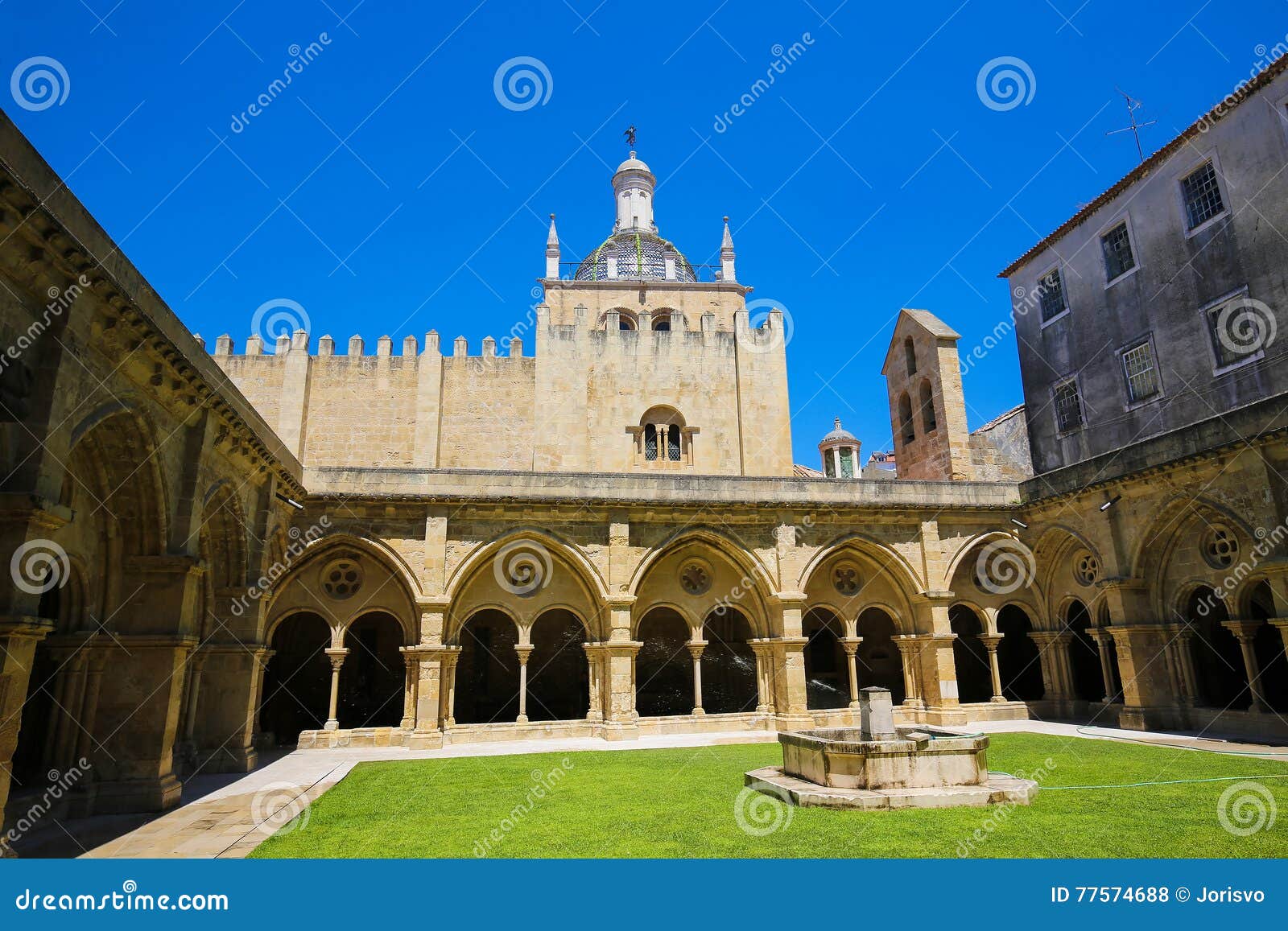 old cathedral or se velha of coimbra, portugal