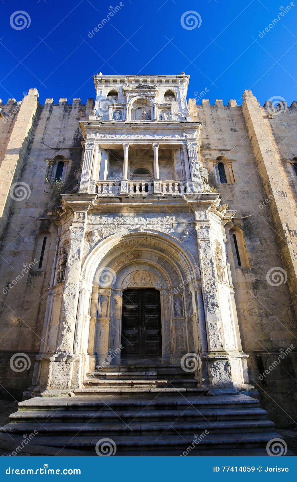 old cathedral or se velha of coimbra, portugal