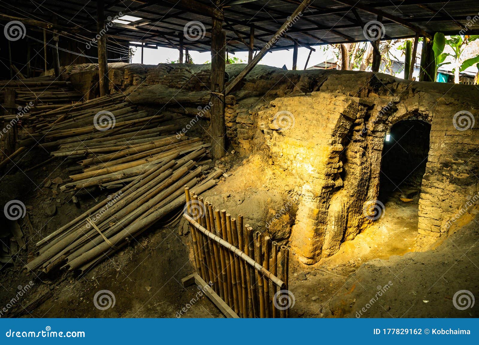 Old Ceramic Kiln in Lampang Province Stock Photo Image of clay