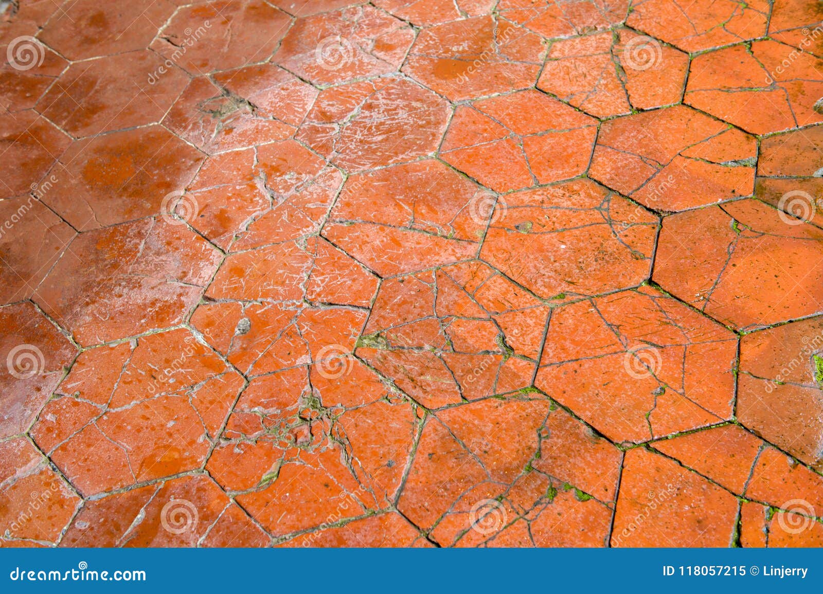 Old ceramic tile paveway stock image. Image of curve 118057215