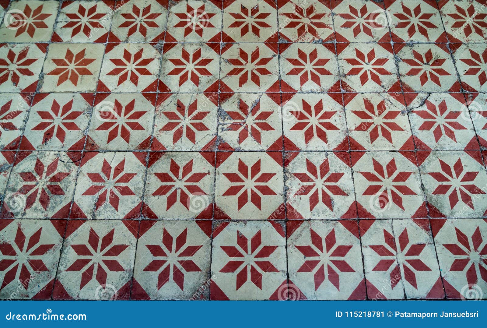 Old Ceramic Tiles Floor Stock Image Image Of Design 115218781