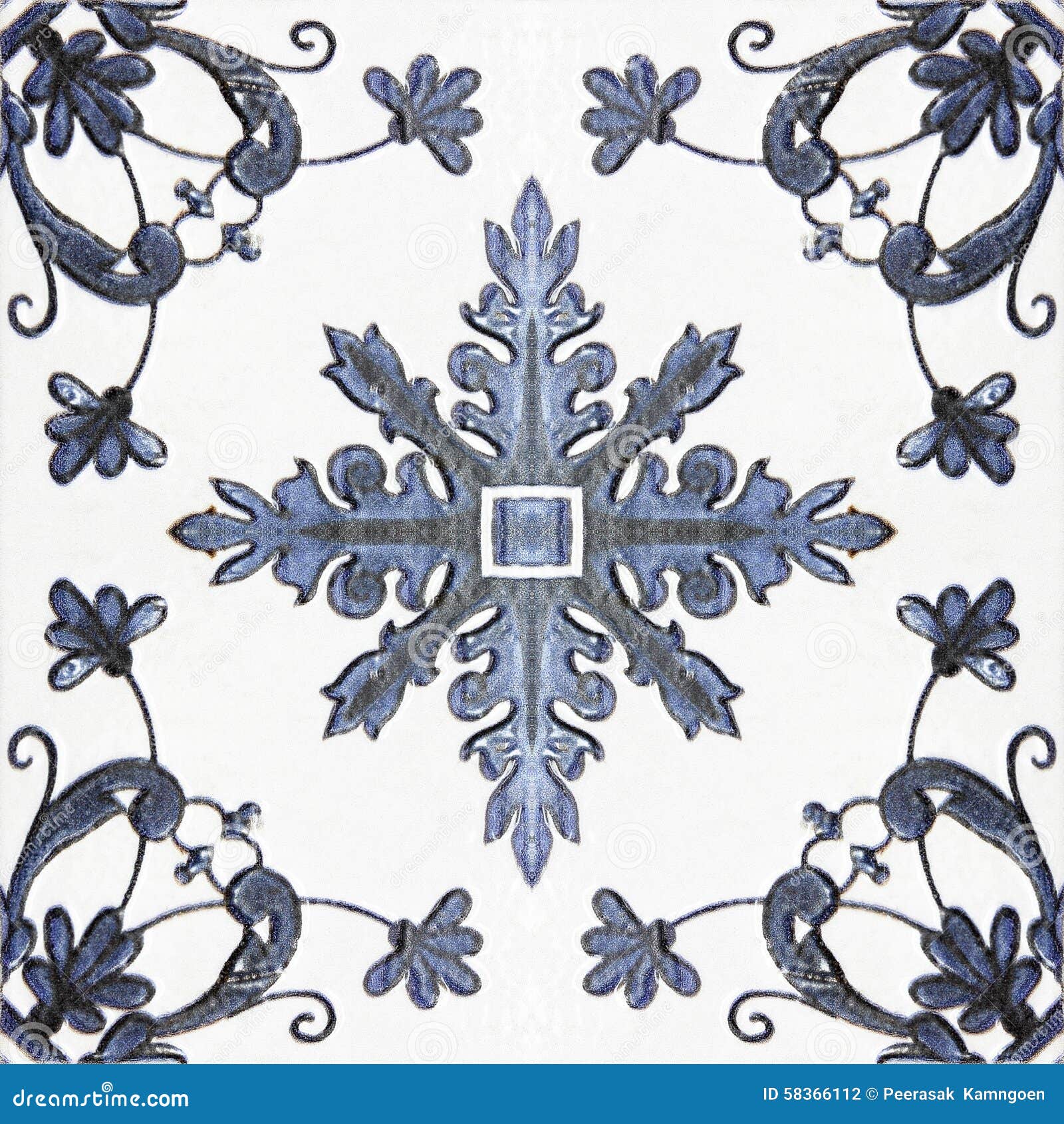 Old Ceramic Tiles Patterns Handicraft from Thailand Stock Photo Image