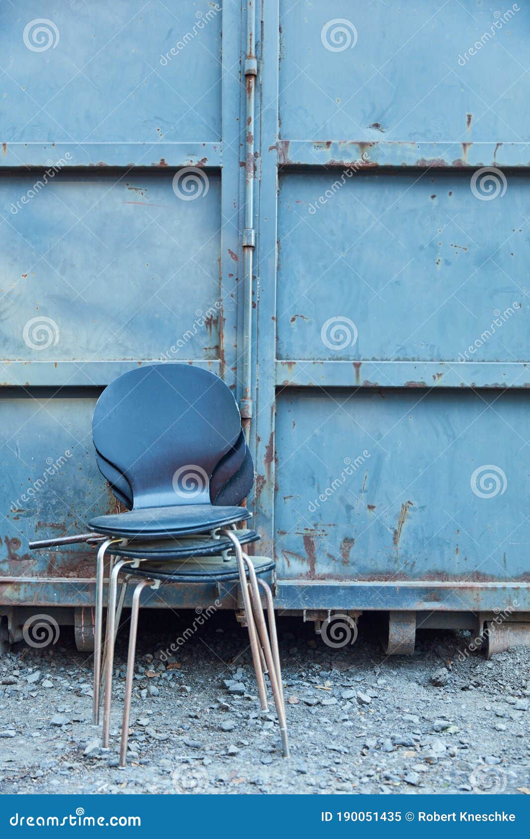 Old Chairs Stacked As Bulky Waste Stock Image Image of stack