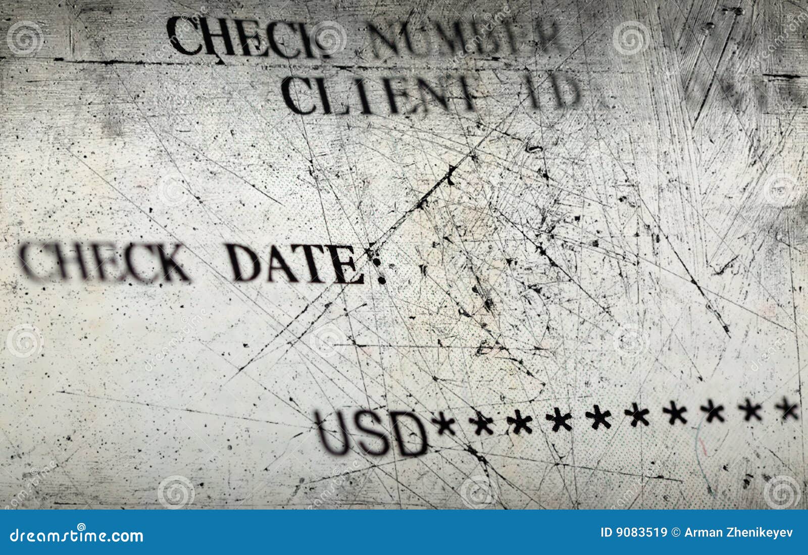 Old check stock image. Image of client, overdue, document 9083519