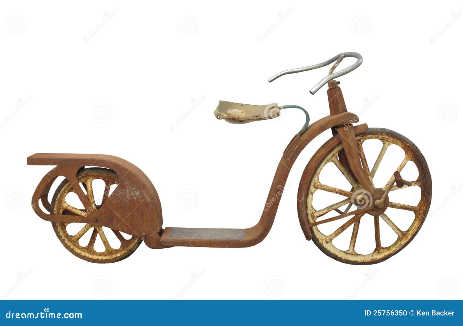 Old Childâ€™s Metal Scooter Isolated. Stock Photo Image of scooter