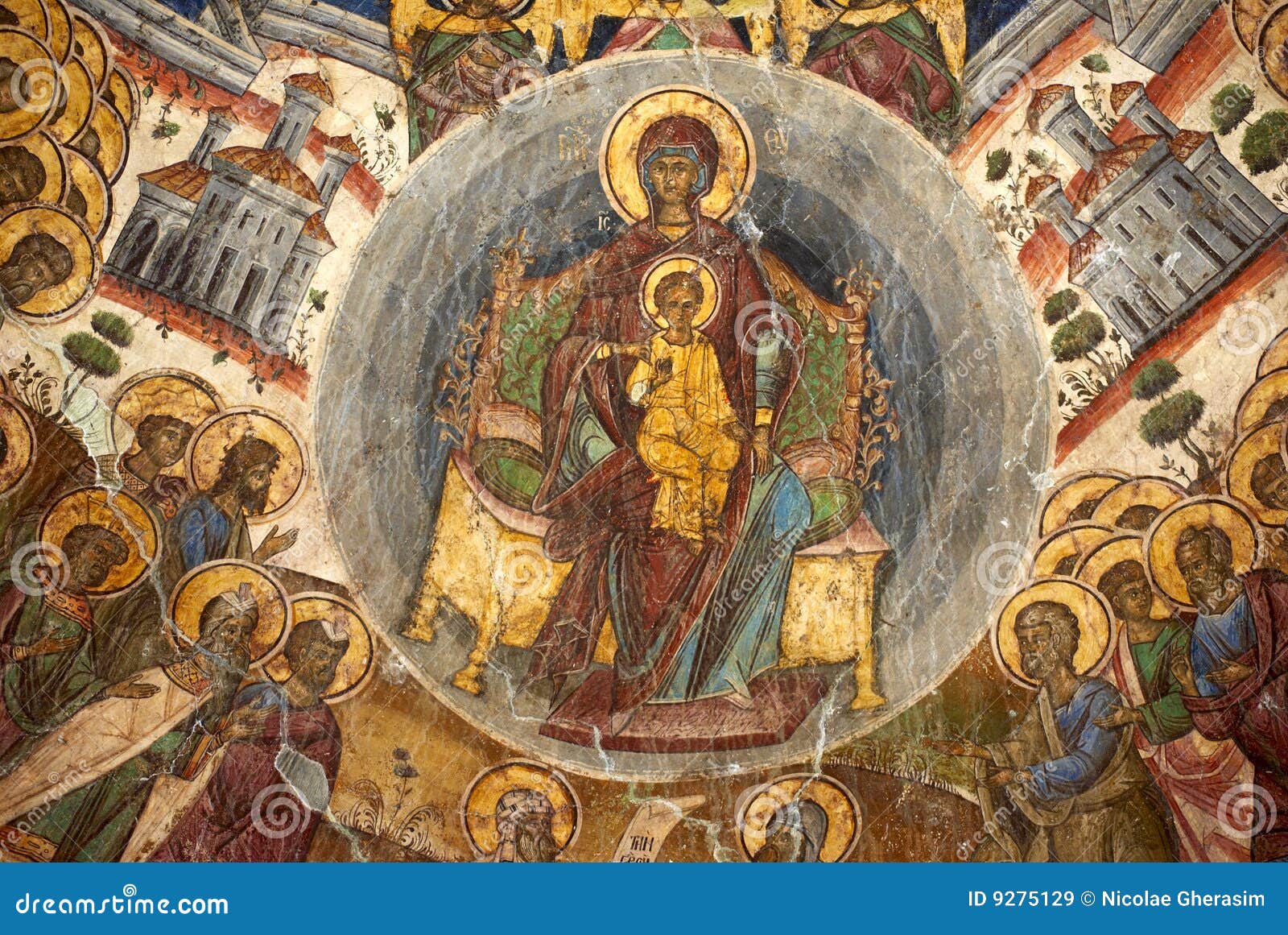 Old Christian Painting editorial stock image. Image of baby 9275129