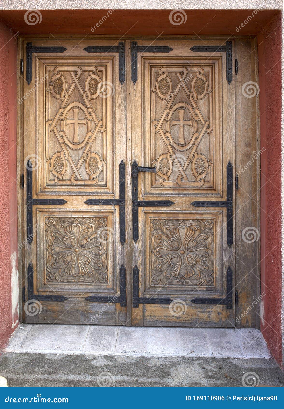 Old Church Door with Ornaments. Stock Photo - Image of detail, main ...