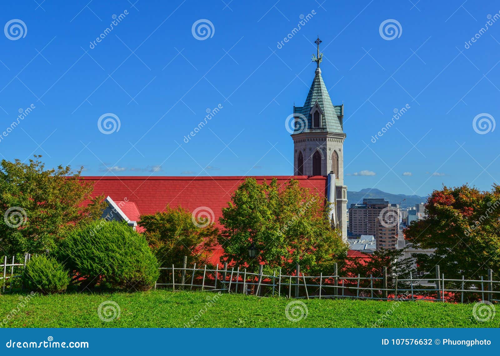 Old Church in Hakodate, Japan Editorial Photography - Image of blue