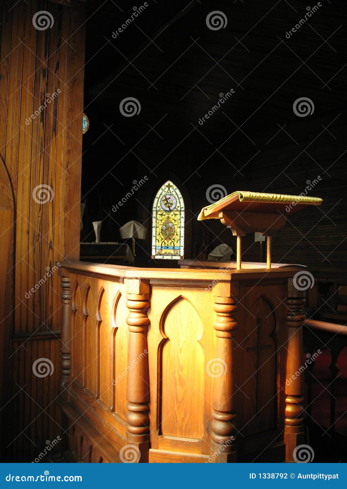 Old Church Pulpit stock photo. Image of preacher, stained 1338792