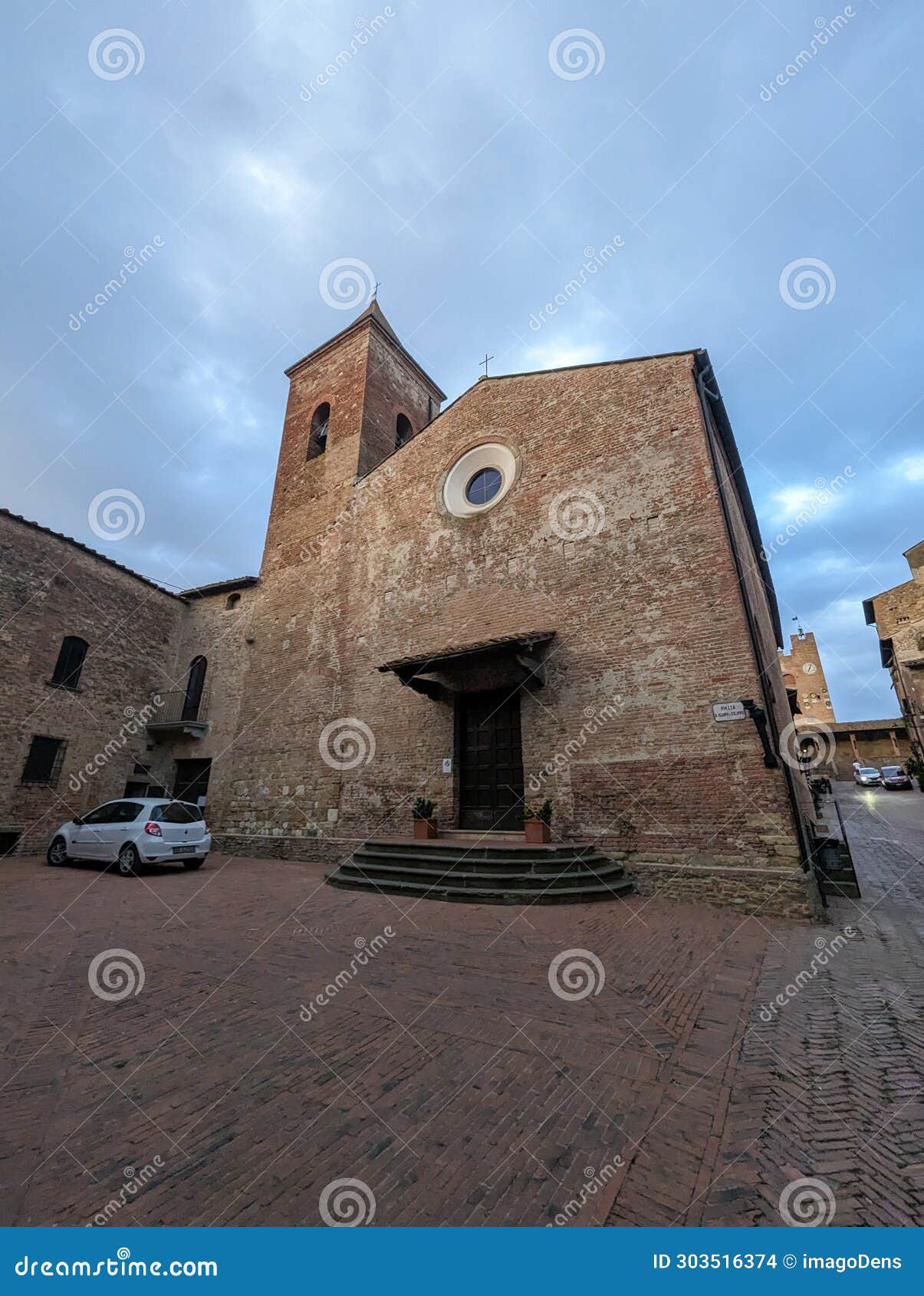 the old church santi jacopo e filippo in certaldo, burial place of famous painter giovanni boccaccio