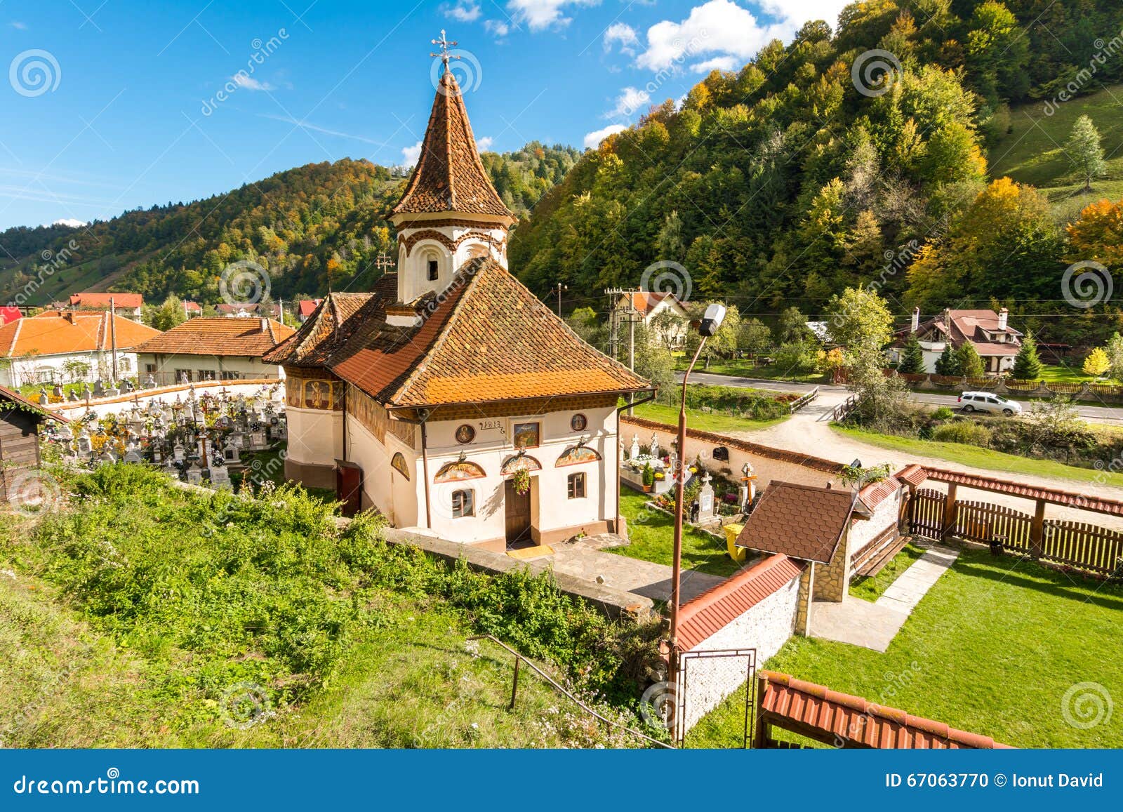 old church in simon vilage,ban-moeciu, romania