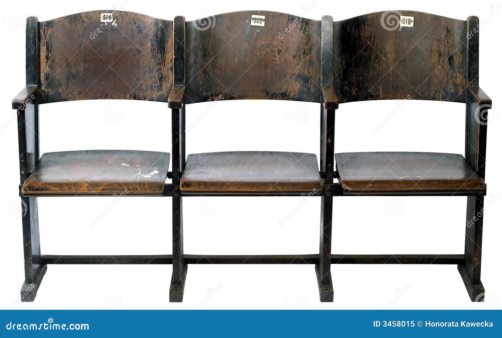 Old cinema chairs stock image. Image of scene, cinema 3458015