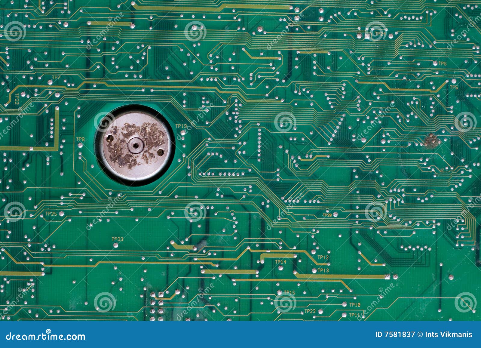 Old Circuit Board Royalty Free Stock Photography Image 7581837