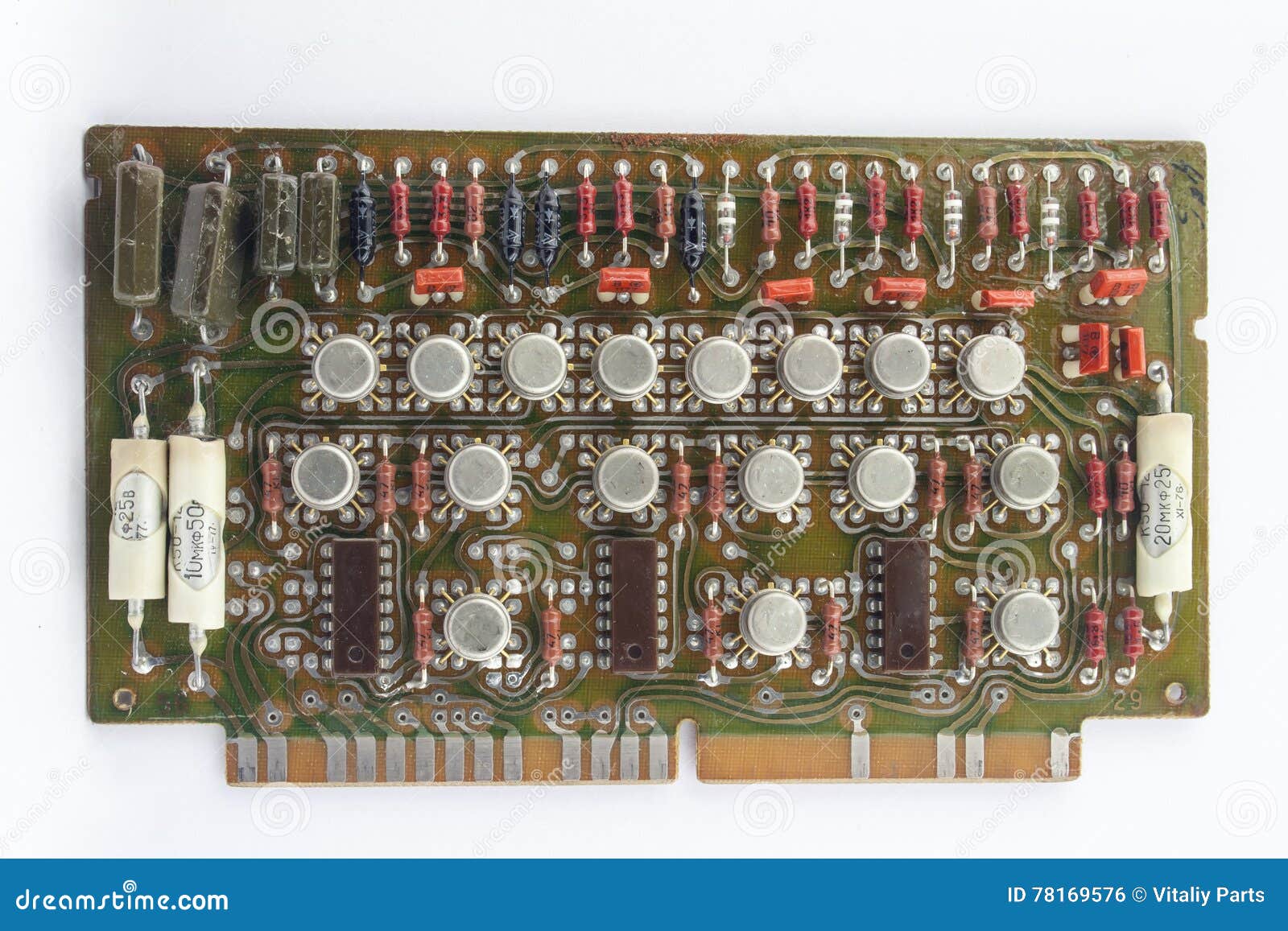 Old circuit board stock photo. Image of capacitor, technology 78169576