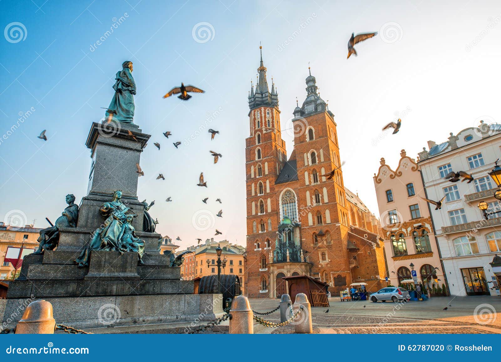 old city center view in krakow