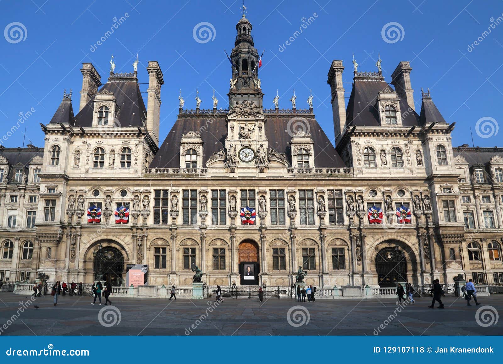 Old City Hall of Paris, France Editorial Stock Photo - Image of ...